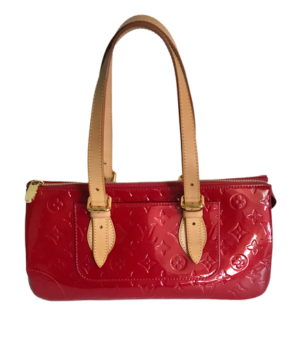 AUTHENTIC Louis Vuitton Rosewood Red Vernis Preowned (WBA639)