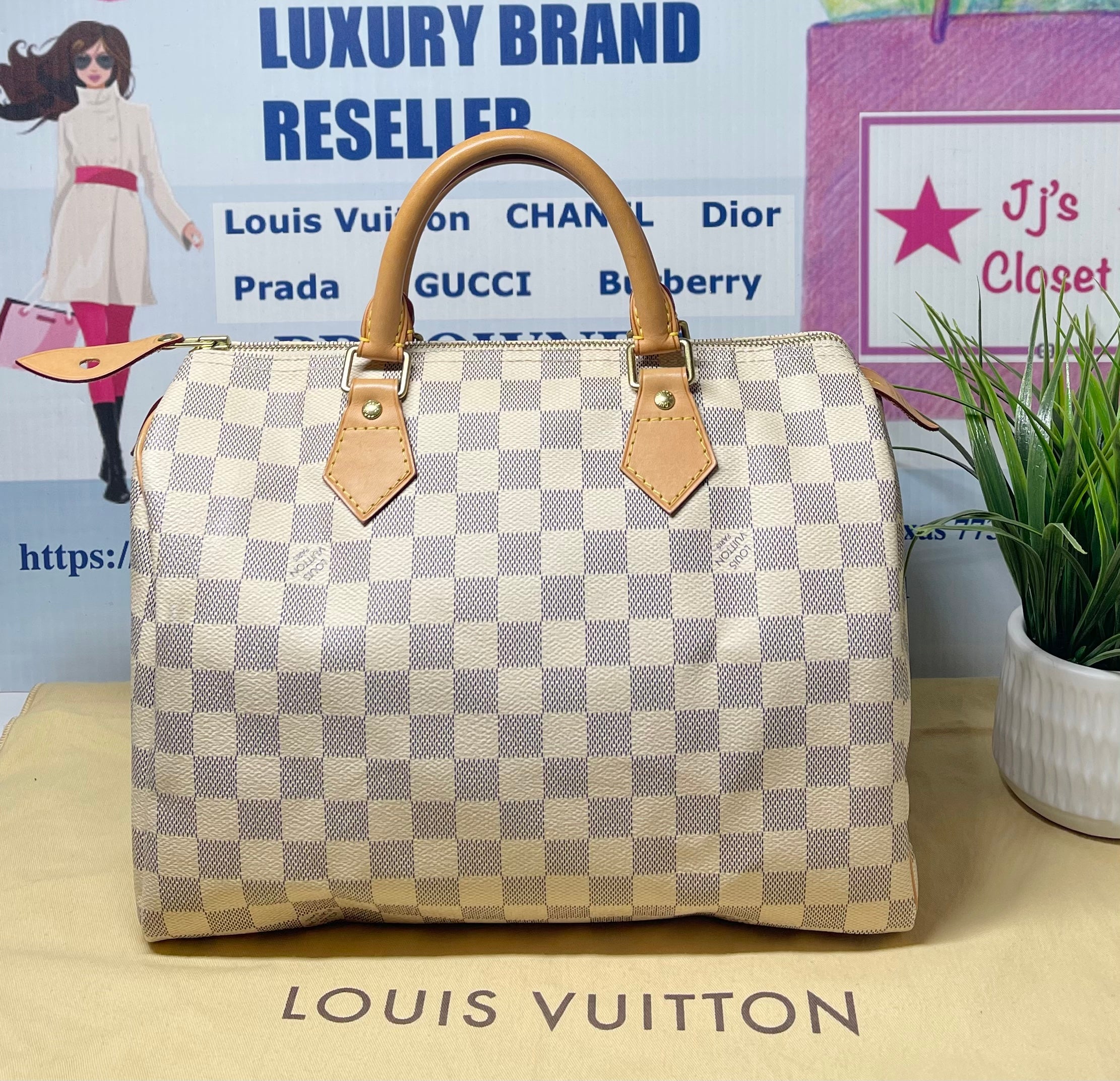 Louis Vuitton Damier Azur Canvas Speedy 30 ○ Labellov ○ Buy and Sell  Authentic Luxury