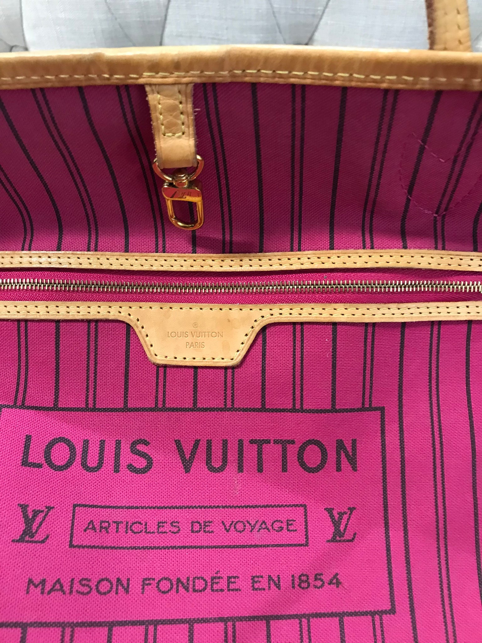 AUTHENTIC Louis Vuitton Neverfull GM Damier Ebene PREOWNED (WBA947) – Jj's  Closet, LLC
