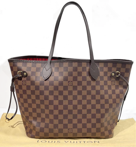 AUTHENTIC Louis Vuitton Neverfull Damier Ebene MM PREOWNED (WBA535)