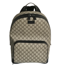 Load image into Gallery viewer, AUTHENTIC Gucci GG Supreme Monogram Large Eden Day Backpack Black PREOWNED (WBA1004)