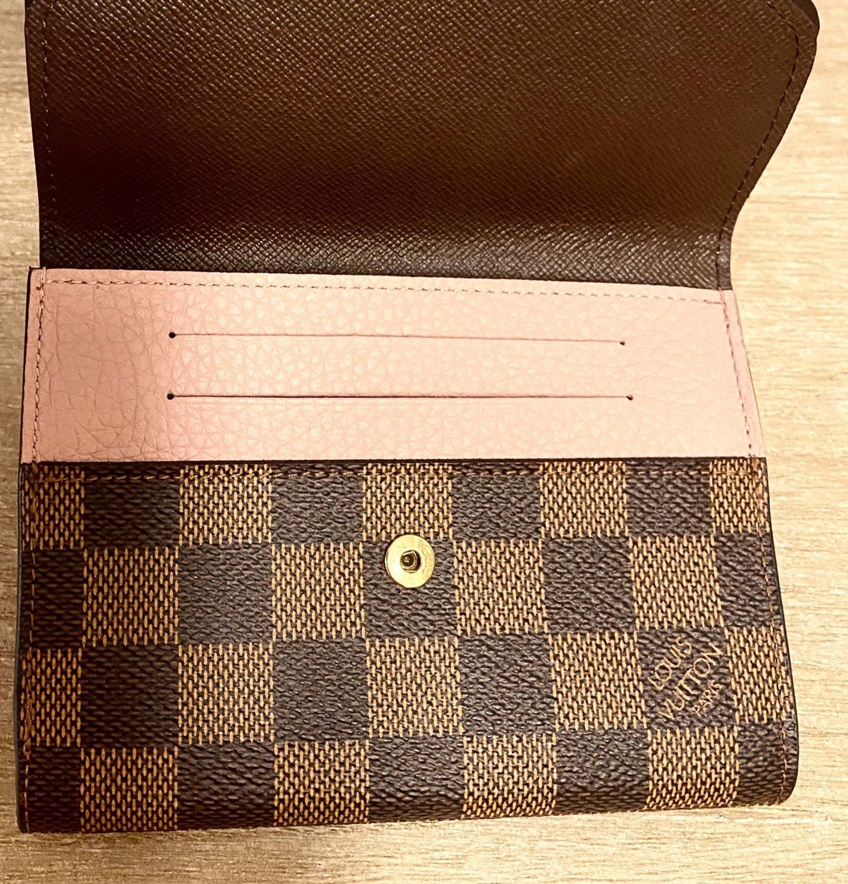 Louis Vuitton Normandy Compact Wallet Damier and Leather Brown 1623972