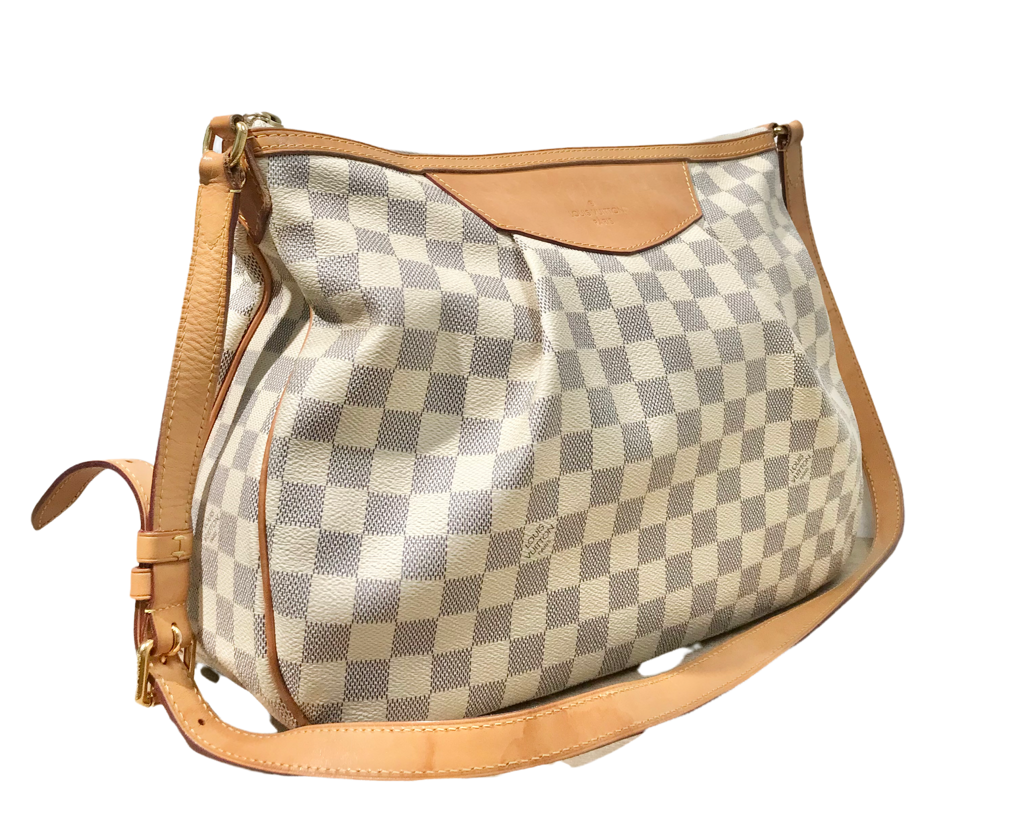 LOUIS VUITTON Siracusa GM Damier Azur Shoulder Handbag