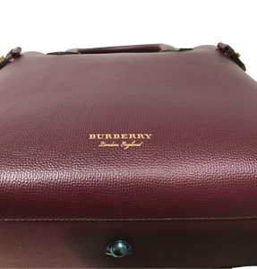AUTHENTIC Burberry Banner Medium Bag Mahogany Red NEW (WBA830)