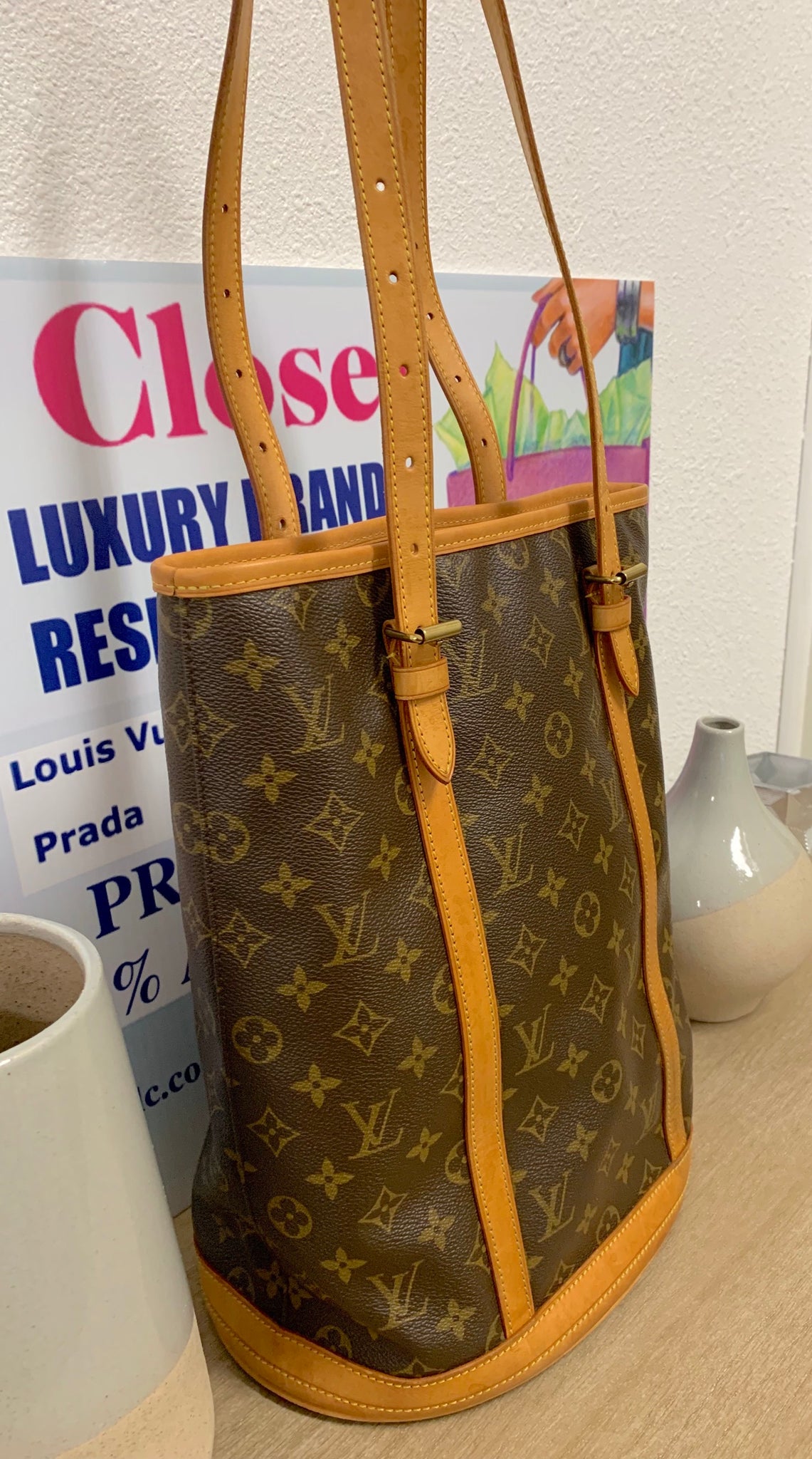 Louis Vuitton Monogram Bucket Bag GM - Preloved Louis Vuitton