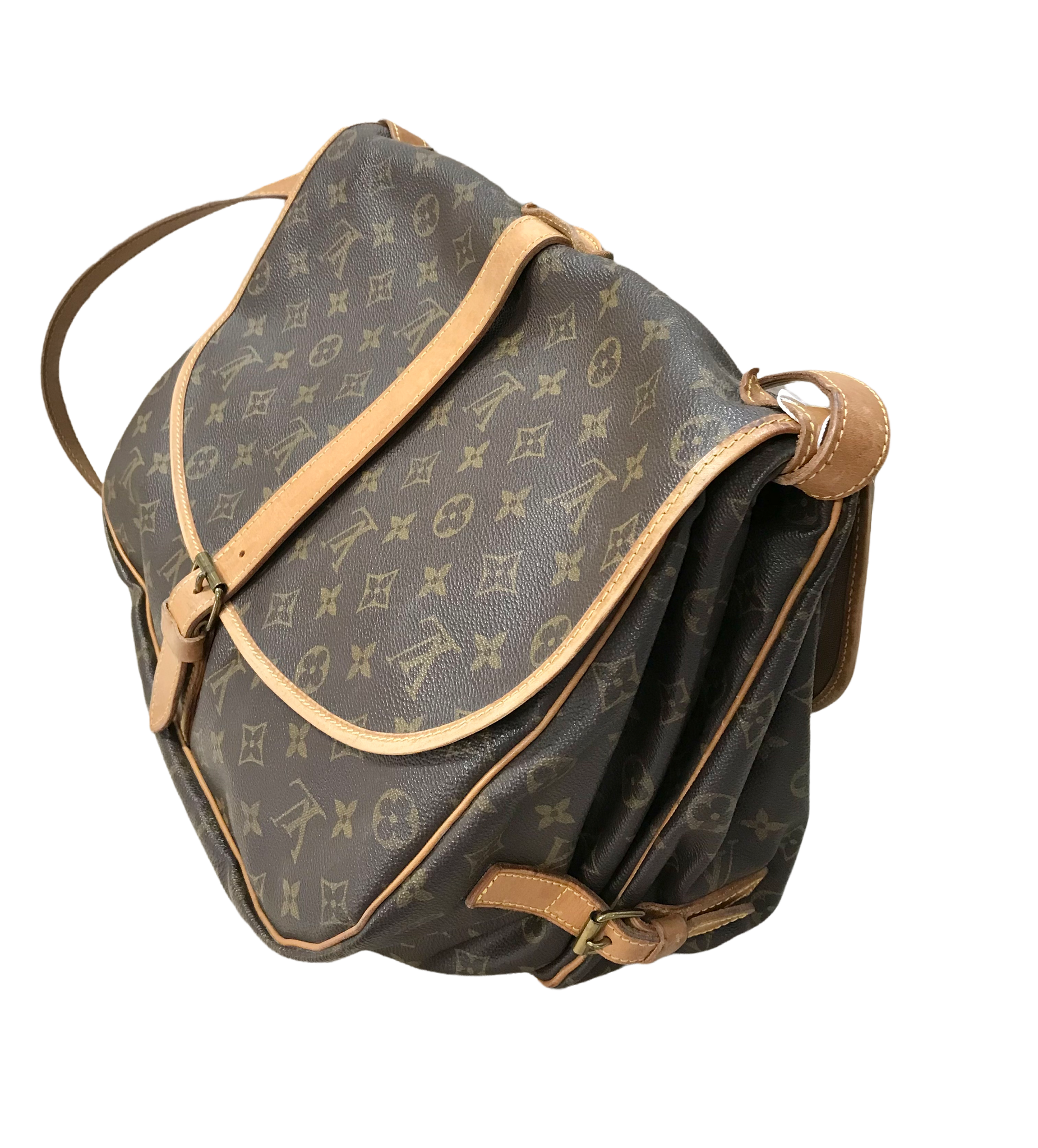 Louis Vuitton Monogram Saumur 35 Double Saddle Messenger Bag