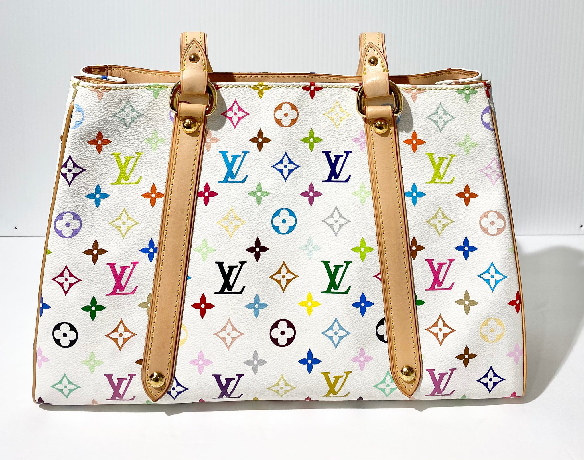 Auth Louis Vuitton Monogram Multicolore Aurelia GM M40100 Women's Tote Bag  Blanc