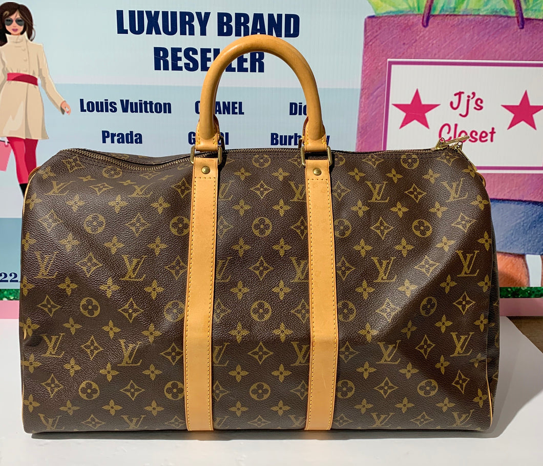 Louis Vuitton, Bags, Final Saleauthentic Louis Vuitton Keepall 45 Duffel  Bag Vintage Monogram
