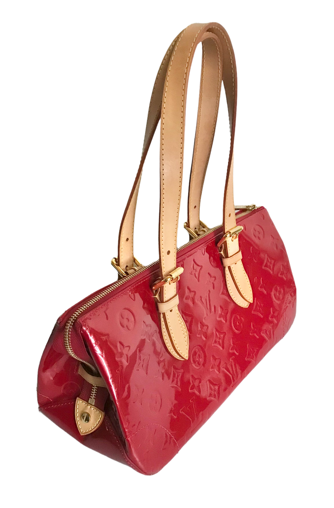 AUTHENTIC Louis Vuitton Rosewood Red Vernis Preowned (WBA198