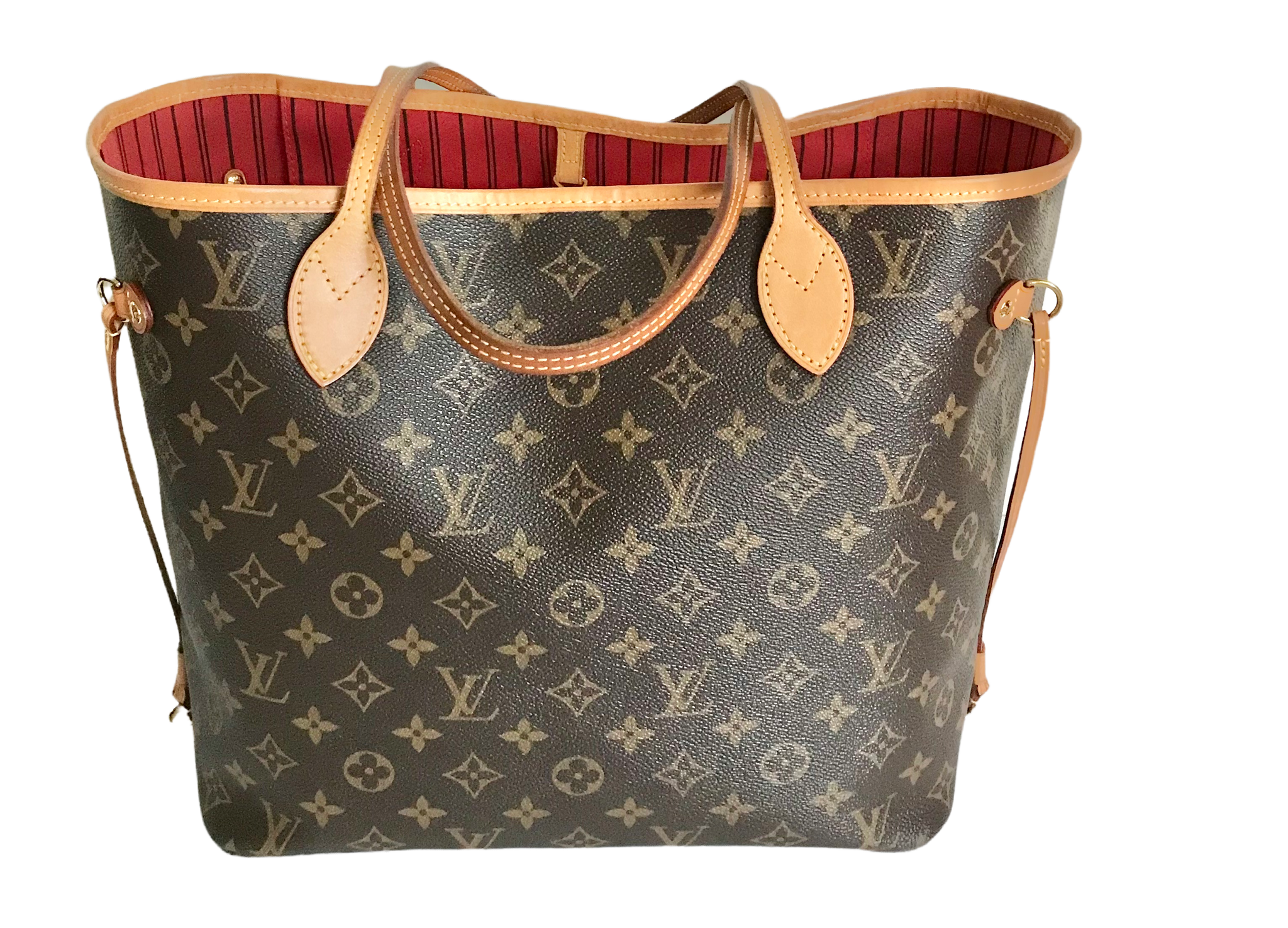 AUTHENTIC Louis Vuitton Neverfull Monogram Cherry MM PREOWNED