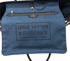 AUTHENTIC Louis Vuitton Neverfull Monogram Escale Blue MM PREOWNED (WBA707)