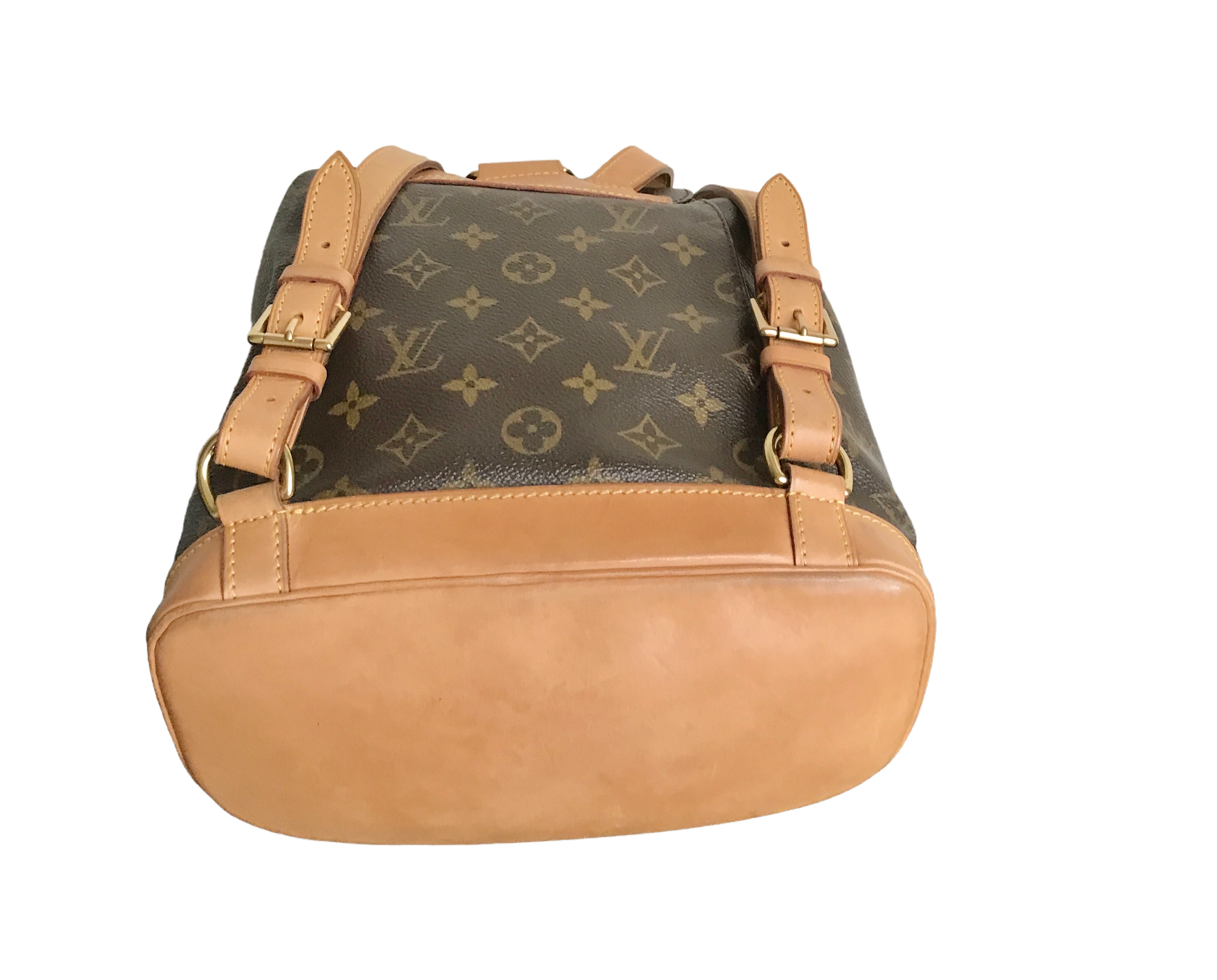 Pre-owned Louis Vuitton Leather Backpack In Orange