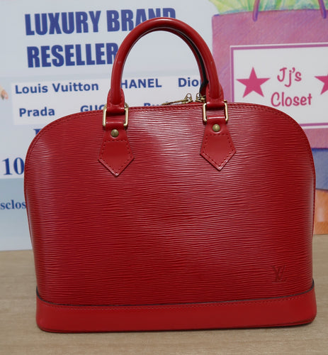 AUTHENTIC Louis Vuitton Alma Red Epi PREOWNED