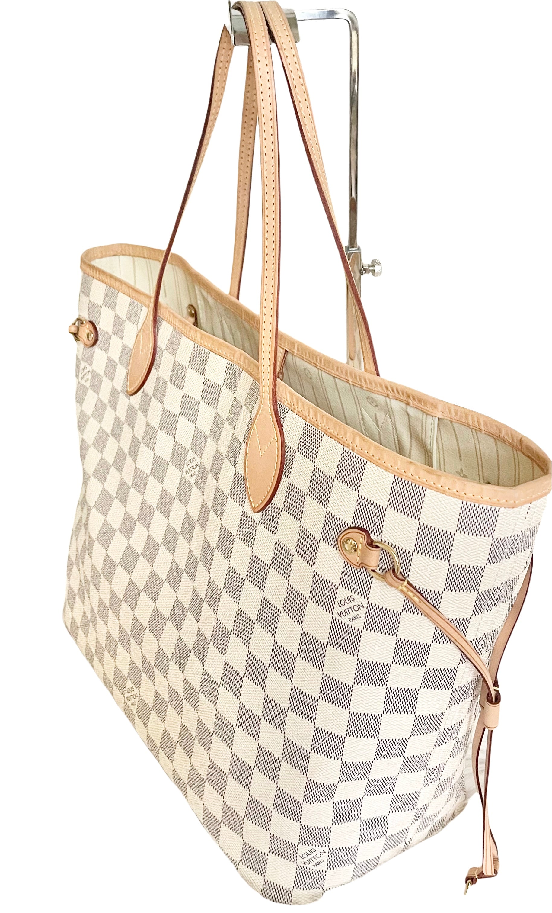 Louis Vuitton 2003 pre-owned Nice vanity 2way bag, White Louis Vuitton  Damier Azur Neverfull MM Tote Bag
