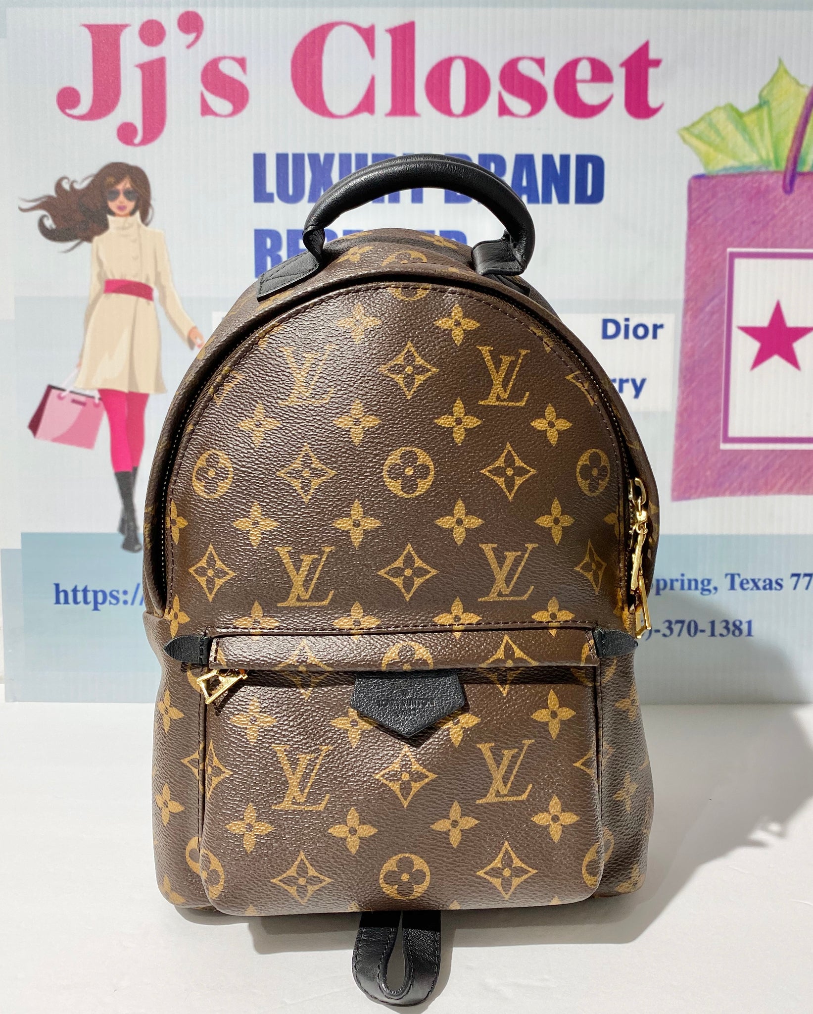 Louis Vuitton Backpack Palm Springs Pm Monogram Canvas Backpack Travel  School Leather ref.639397 - Joli Closet