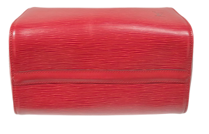 AUTHENTIC Louis Vuitton Speedy 25 Epi Castillan Red PREOWNED (WBA965)