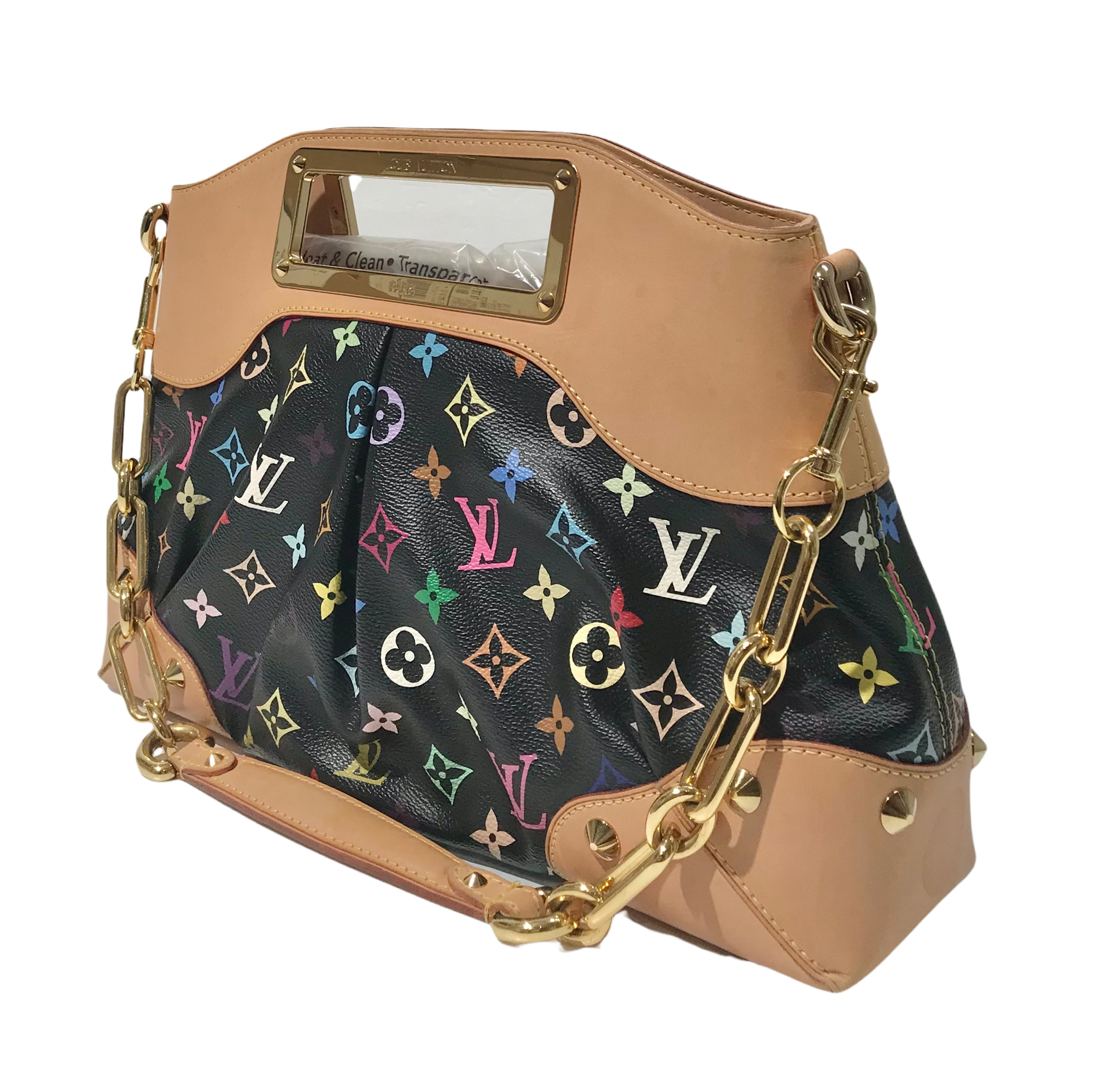 AUTHENTIC Louis Vuitton Judy Black Multicolor MM Preowned WBA719