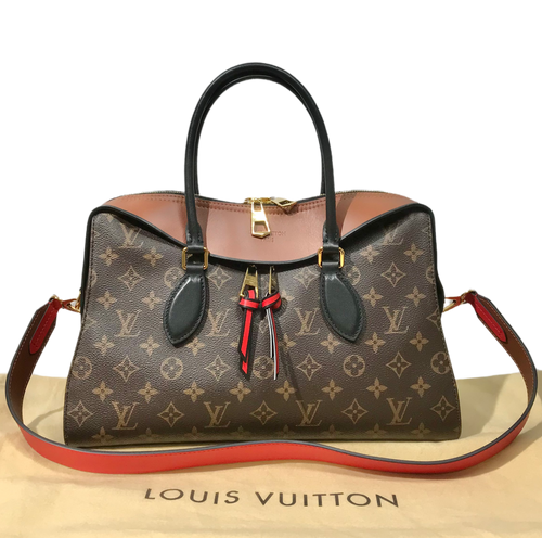 AUTHENTIC Louis Vuitton Monogram Tuileries Caramel Rouge PREOWNED (WBA794)