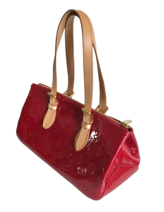 AUTHENTIC Louis Vuitton Rosewood Red Vernis Preowned (WBA639)