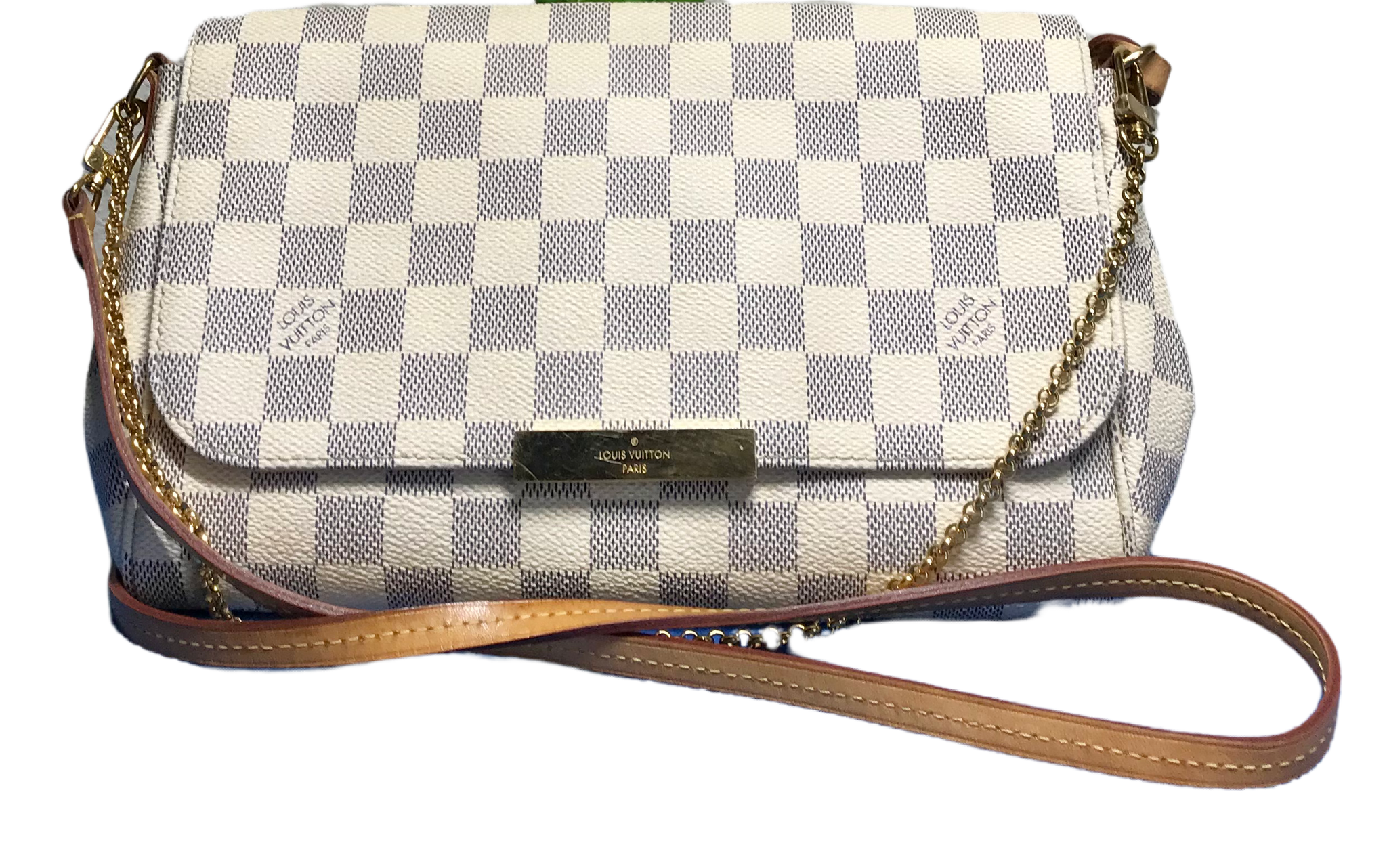 Louis Vuitton, Bags, Authentic Louis Vuitton Favorite Mm Damier Azur  Crossbody Bag