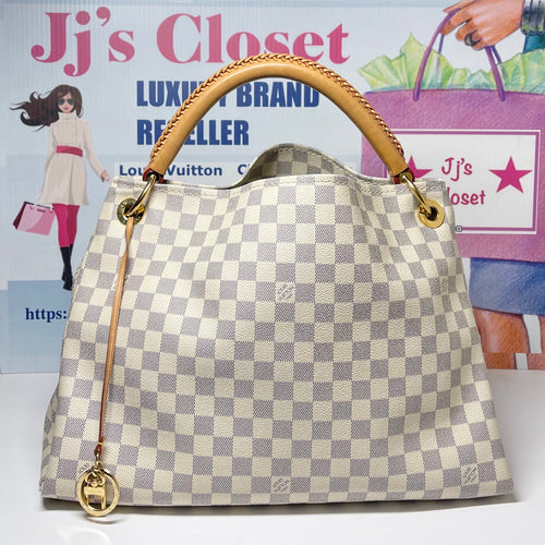 AUTHENTIC Louis Vuitton Artsy Damier Azur MM PREOWNED (WBA368)