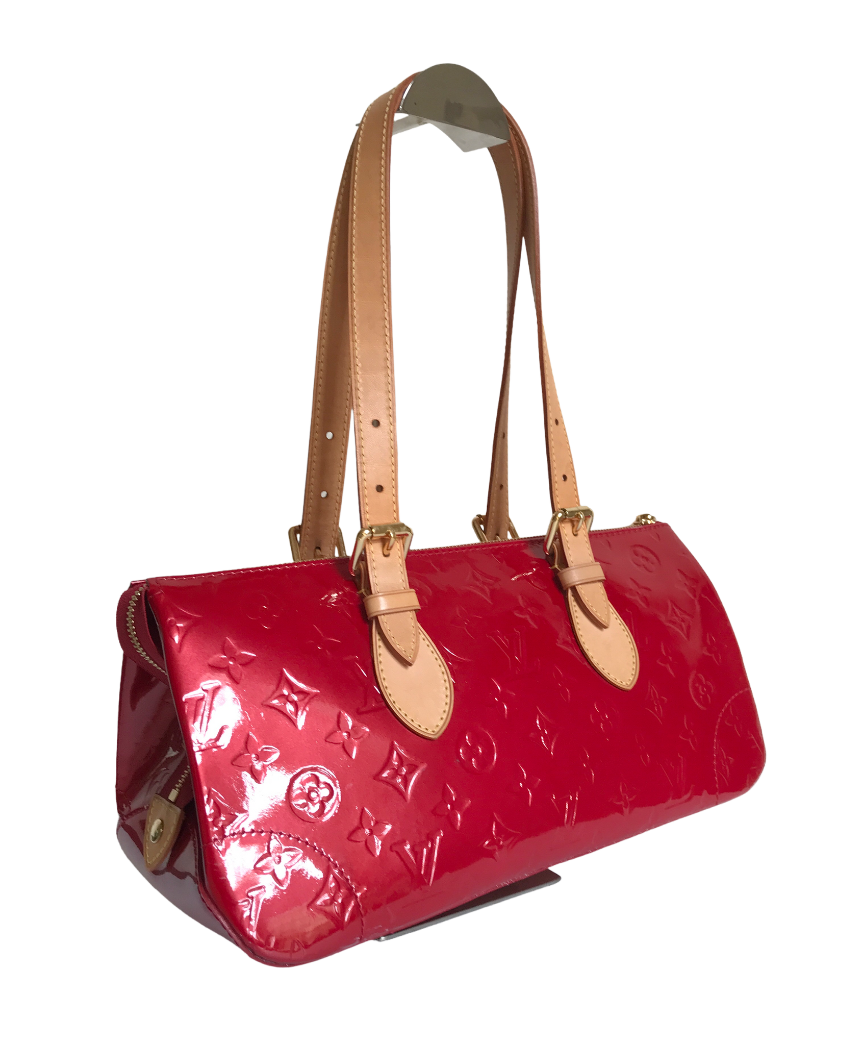 Authentic LV Pomme D'Amour Monogram Vernis Rosewood, Luxury, Bags