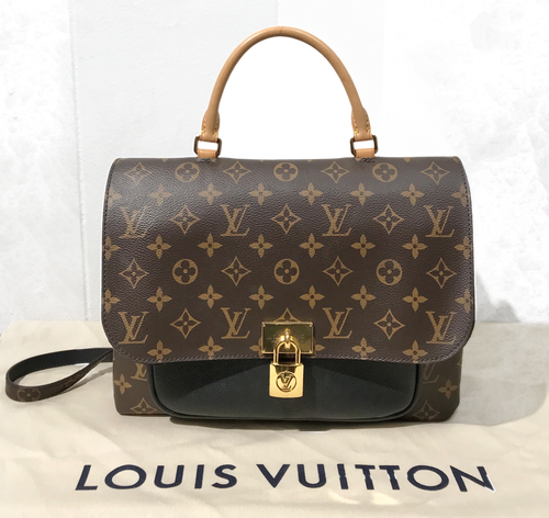 AUTHENTIC Louis Vuitton Marignan Black Monogram PREOWNED (WBA909)