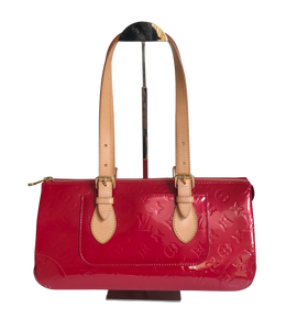 AUTHENTIC Louis Vuitton Rosewood Red Vernis Preowned (WBA1005)