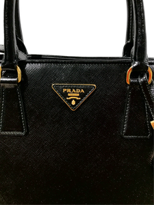 AUTHENTIC Prada Back Saffiano Vernice Promenade PREOWNED (WBA1023)