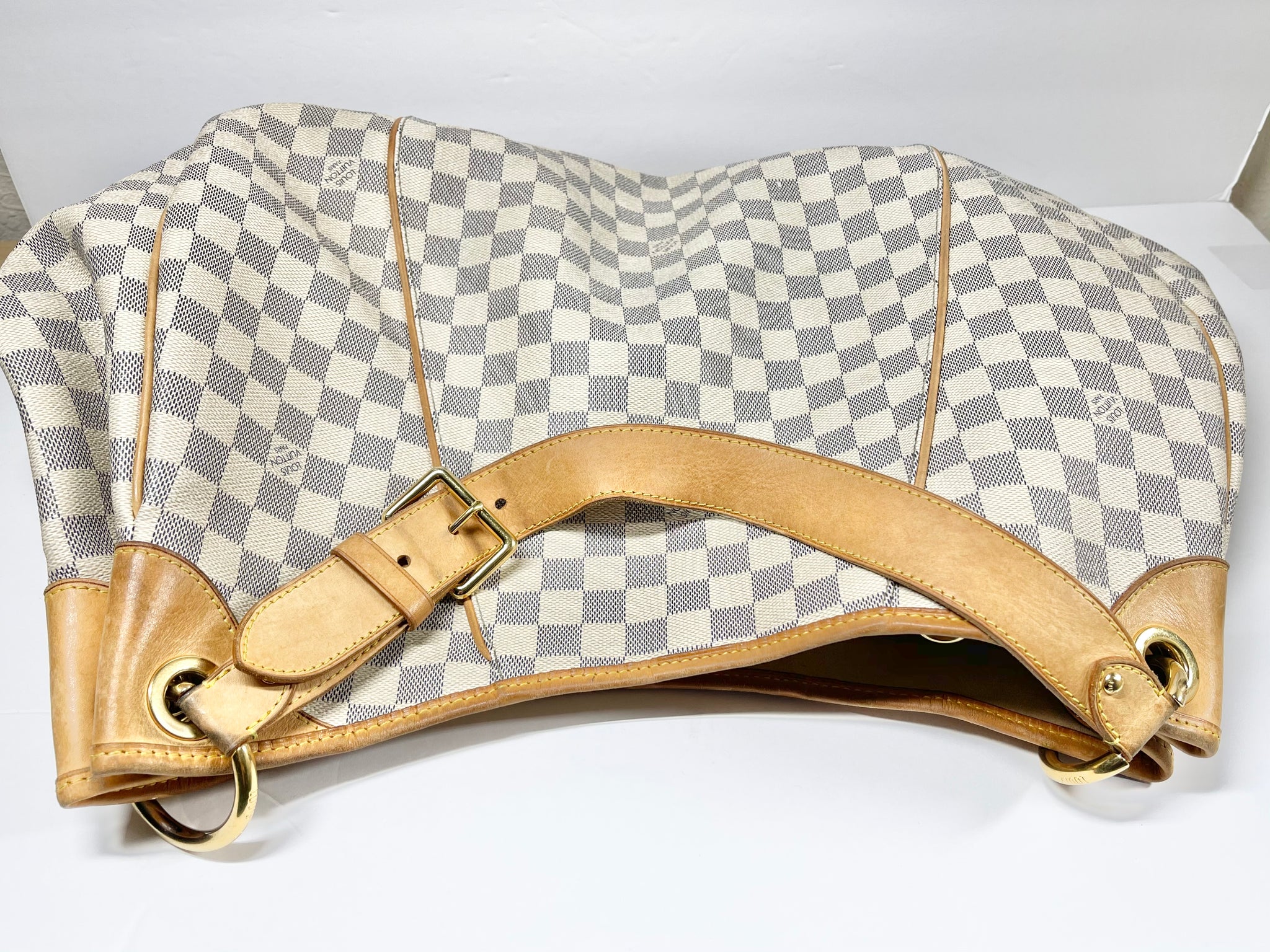 Louis Vuitton Damier Azur Canvas Leather Galliera Shoulder Bag