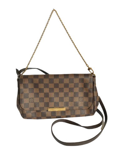 AUTHENTIC Louis Vuitton Favorite MM Damier Ebene PREOWNED (WBA725)