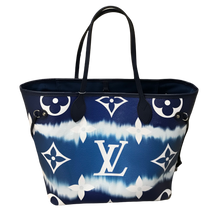 Load image into Gallery viewer, AUTHENTIC Louis Vuitton Neverfull Monogram Escale Blue MM PREOWNED (WBA707)