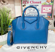 Load image into Gallery viewer, AUTHENTIC Givenchy Goatskin Small Antigona Blue PREOWNED (WBA600)