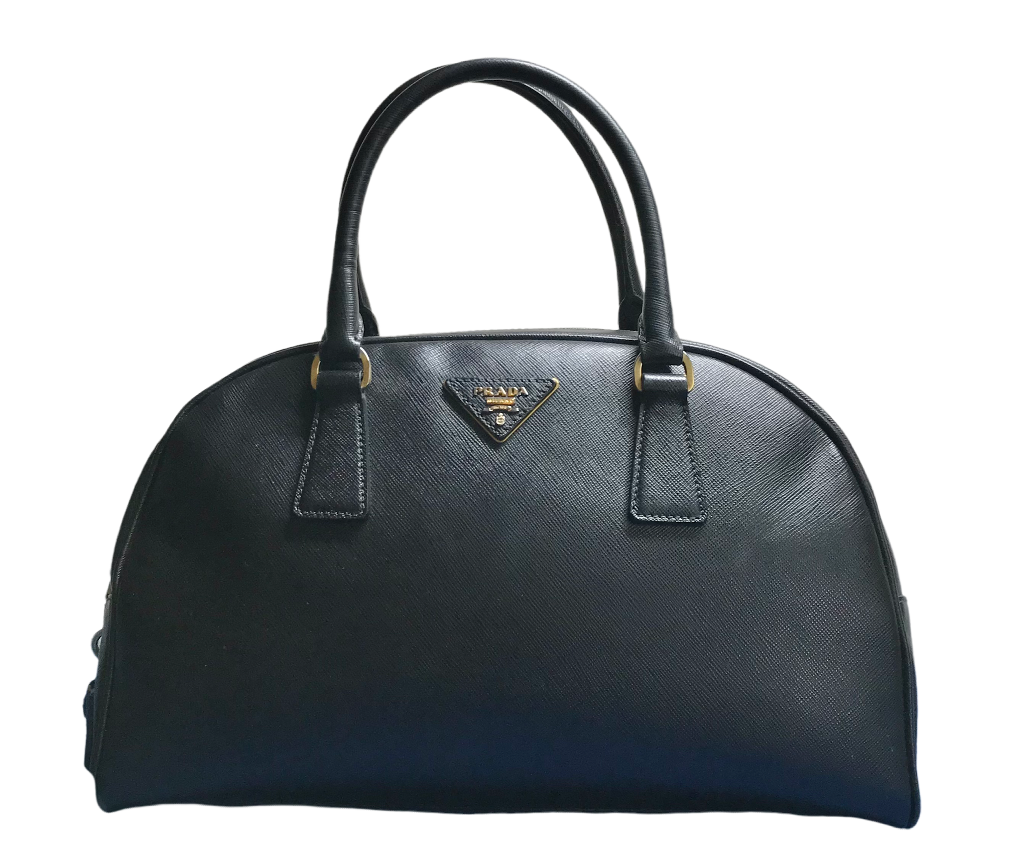 AUTHENTIC Prada Back Saffiano Bowler Bag PREOWNED (WBA762) – Jj's AUTHENTIC Prada Back Saffiano Bowler Bag PREOWNED (WBA762) – Jj's
