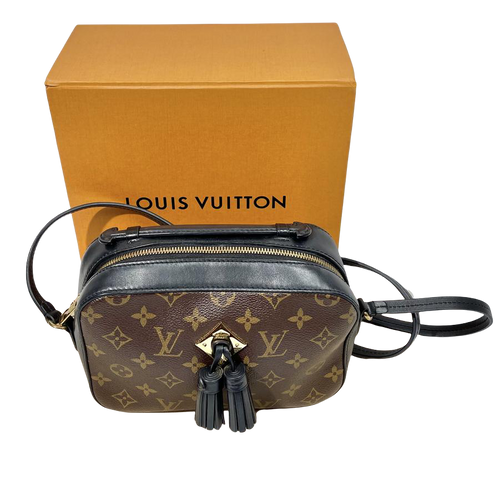 AUTHENTIC Louis Vuitton Saintonge Monogram Black PREOWNED (WBA479)