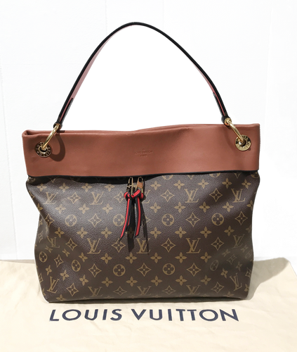 AUTHENTIC Louis Vuitton Tuileries Hobo Caramel PREOWNED (WBA908)