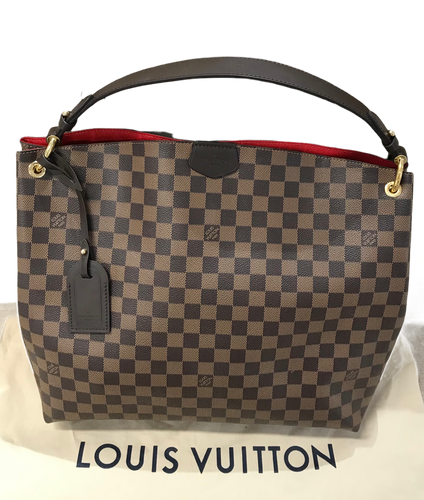 AUTHENTIC Louis Vuitton Graceful MM Damier Ebene PREOWNED (WBA805)