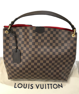 AUTHENTIC Louis Vuitton Graceful MM Damier Ebene PREOWNED (WBA805)