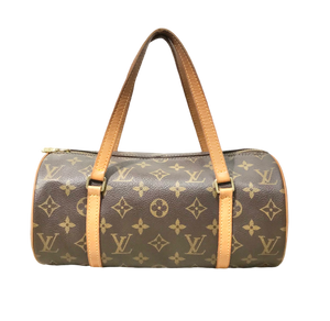 LOUIS VUITTON Papillon 26 Monogram Canvas Satchel Bag Brown