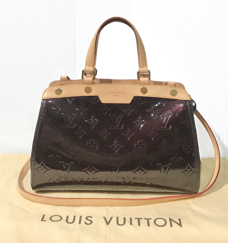 AUTHENTIC Louis Vuitton Brea Vernis Amarante PM PREOWNED (WBA816)