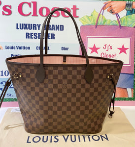 AUTHENTIC Louis Vuitton Neverfull Damier Azur MM PREOWNED (WBA521) – Jj's  Closet, LLC