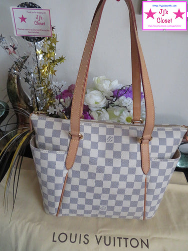 AUTHENTIC Louis Vuitton Totally PM Damier Azur Preowned