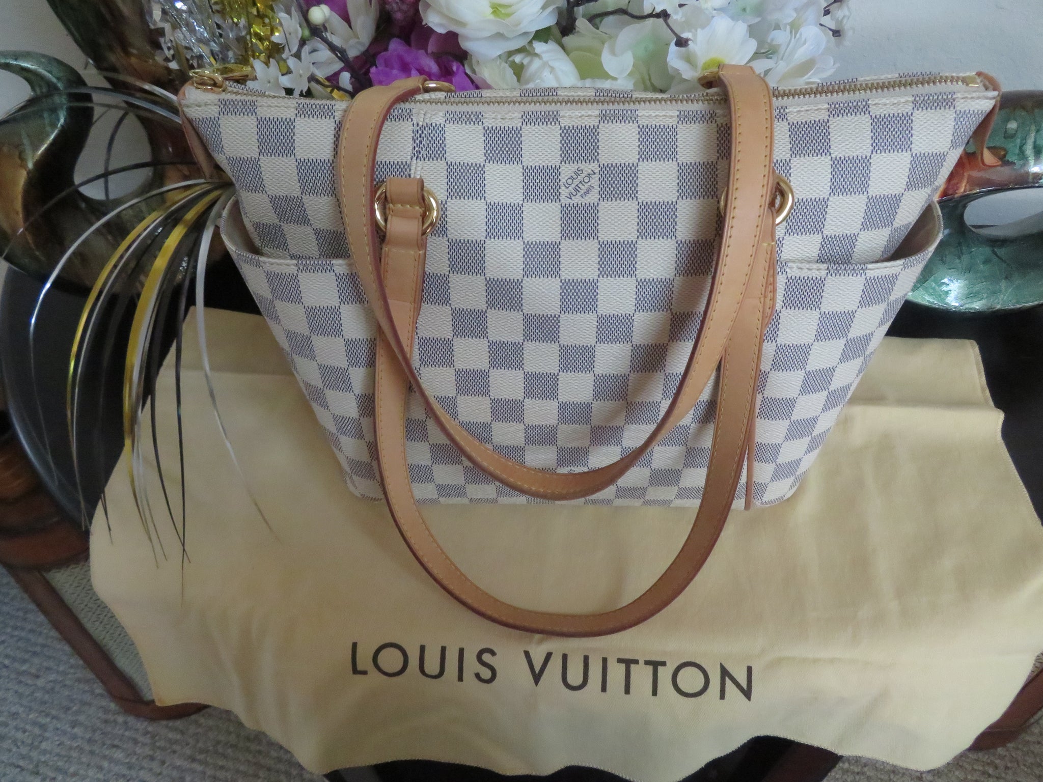 LOUIS VUITTON Damier Azur Canvas Totally PM Shoulder Bag