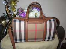 Load image into Gallery viewer, AUTHENTIC BURBERRY House Check Medium Satchel Tan (Preowned)