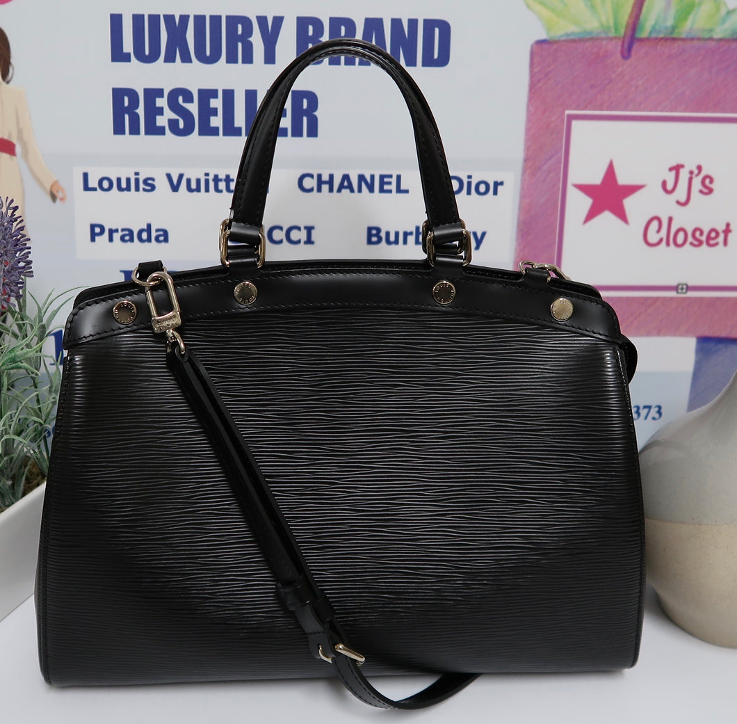 Louis Vuitton Brea Handbag EPI Leather mm Black