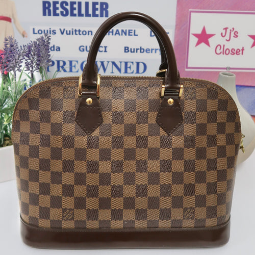 AUTHENTIC Louis Vuitton Alma Damier Ebene PM PREOWNED (WBA167)