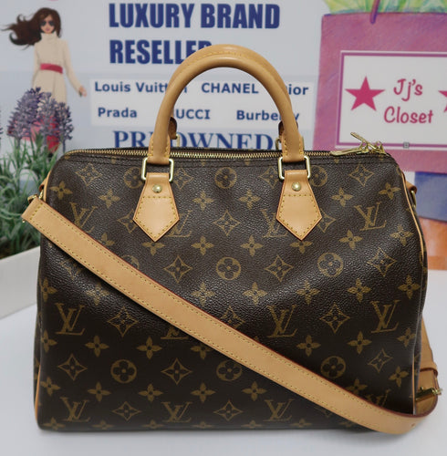 AUTHENTIC Louis Vuitton Monogram Speedy 30 Bandouliere PREOWNED (WBA103)