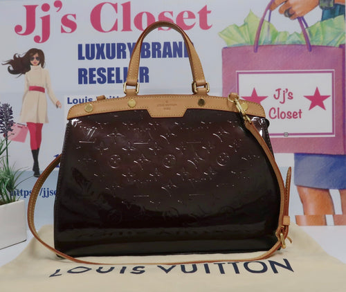 AUTHENTIC Louis Vuitton Brea Vernis Amarante MM PREOWNED