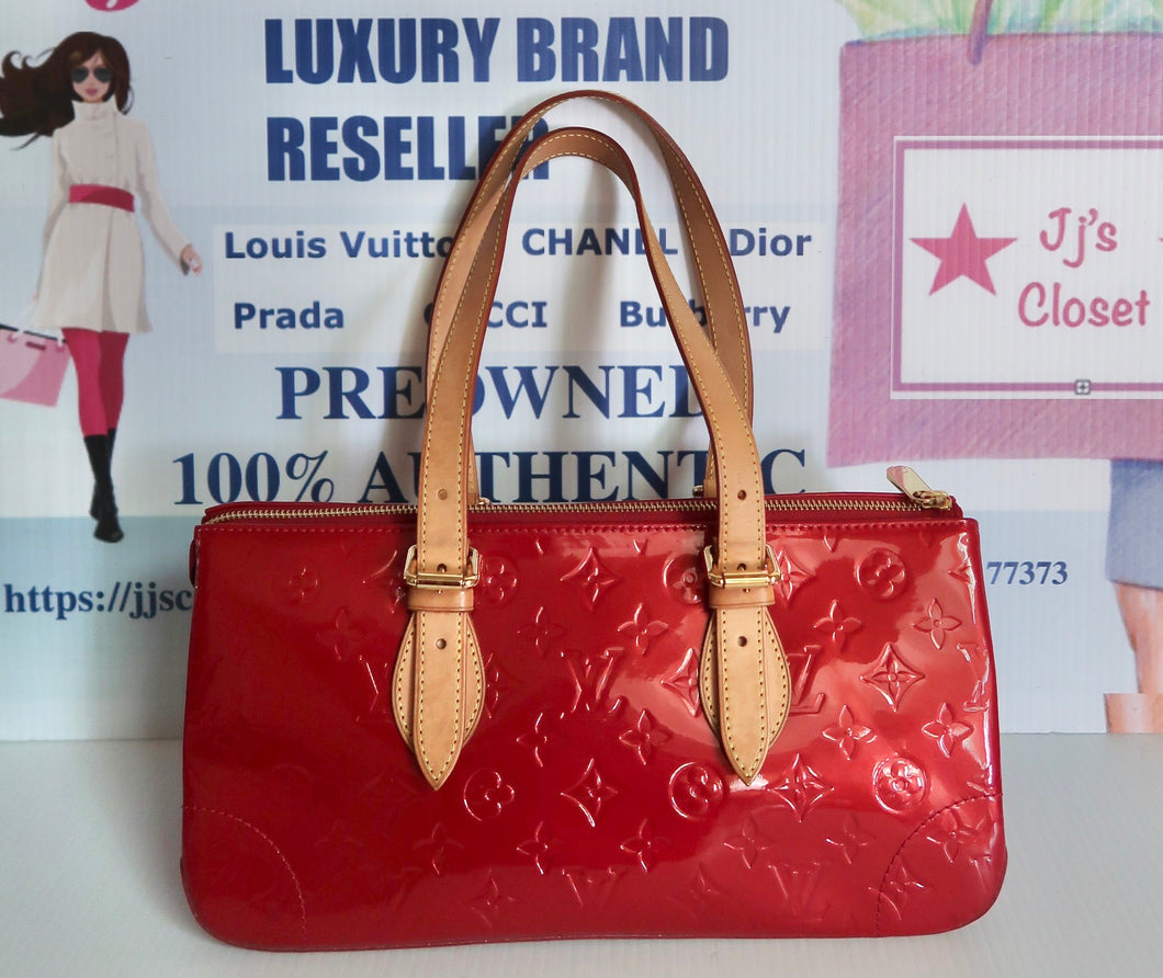 Louis Vuitton Rosewood Patent Leather Shopper Bag (pre-owned) in