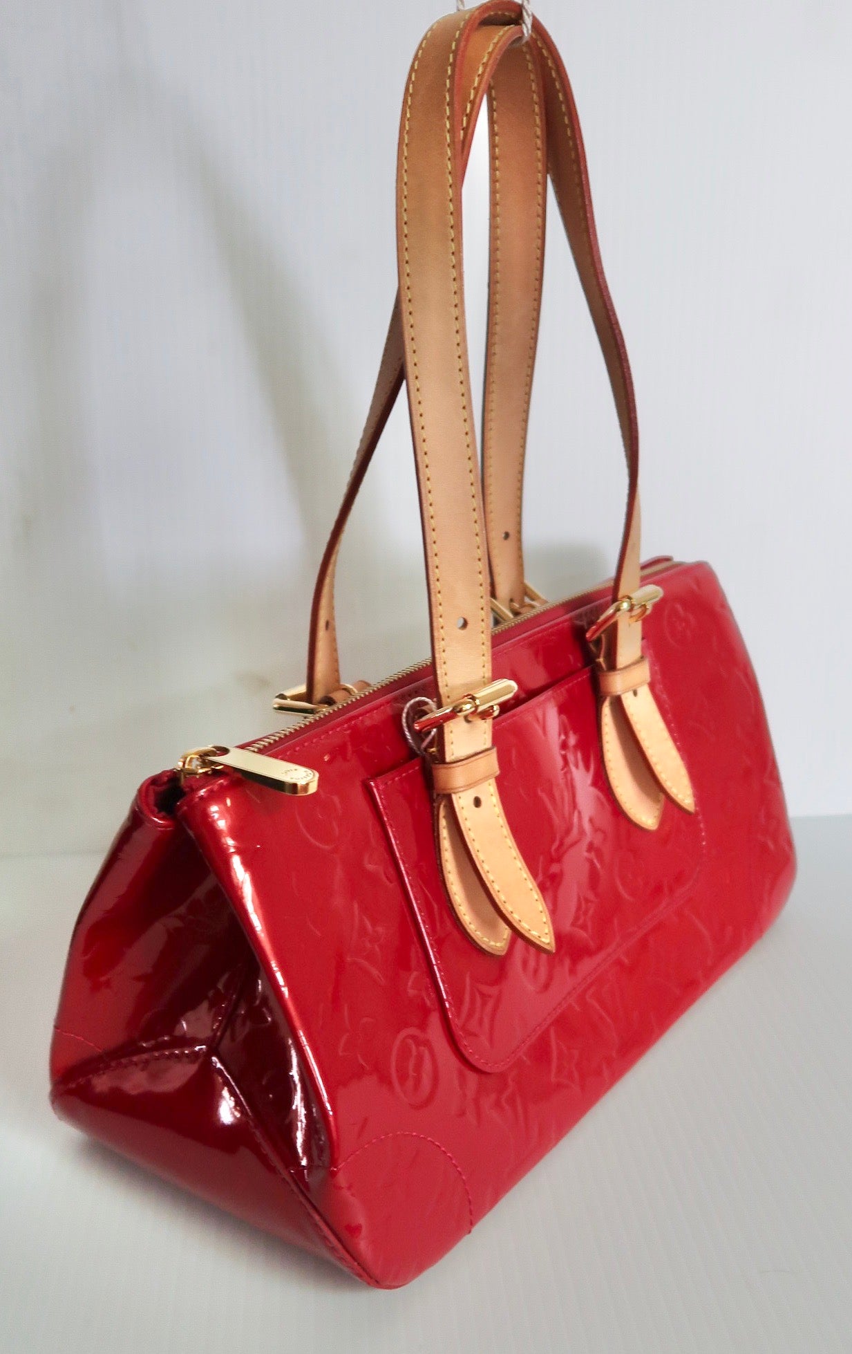 AUTHENTIC Louis Vuitton Rosewood Red Vernis Preowned (WBA198